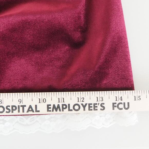 Vintage Bow Age Girls Holiday Dress Size 6 Velour Lace Victorian Made in USA - Picture 7 of 9